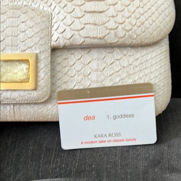 Kara Ross skin Clutch with Gold Hardware - Picture 2 of 14